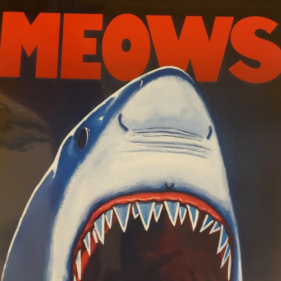 Too Fast Meows 11" x 17" Kitten Riding in Shark Mouth Nautical Tattoo Art Print - Picture 5 of 8